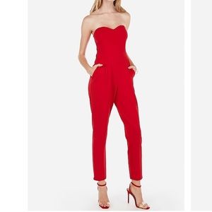 Express strapless sweetheart neck jumpsuit 00
